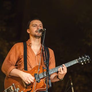 Gitarist pjeva uz gitaru